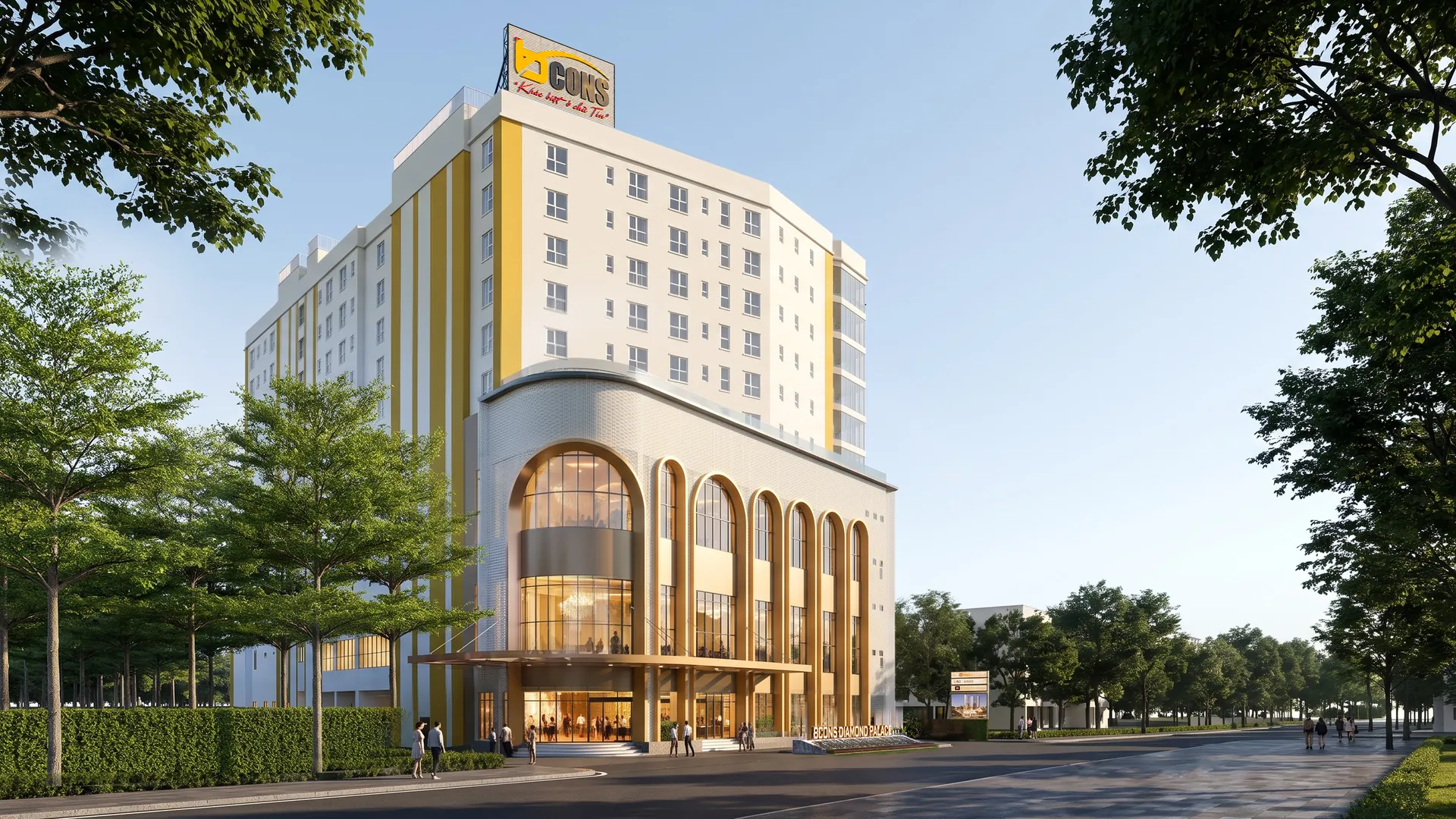 Phối cảnh tổng thể Bcons Diamond Palace