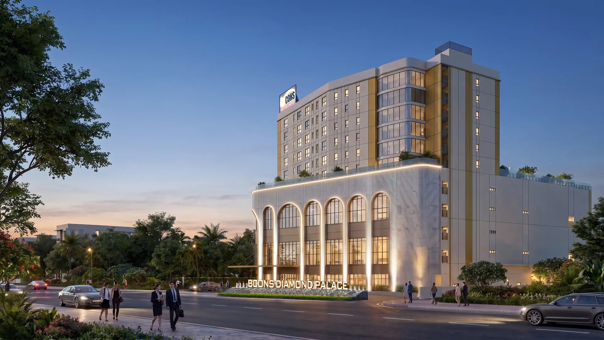 Phối cảnh tổng thể Bcons Diamond Palace